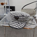 Prada Houndstooth Cotton Bucket Hat | Luxury Designer Checkered Sun Hat
