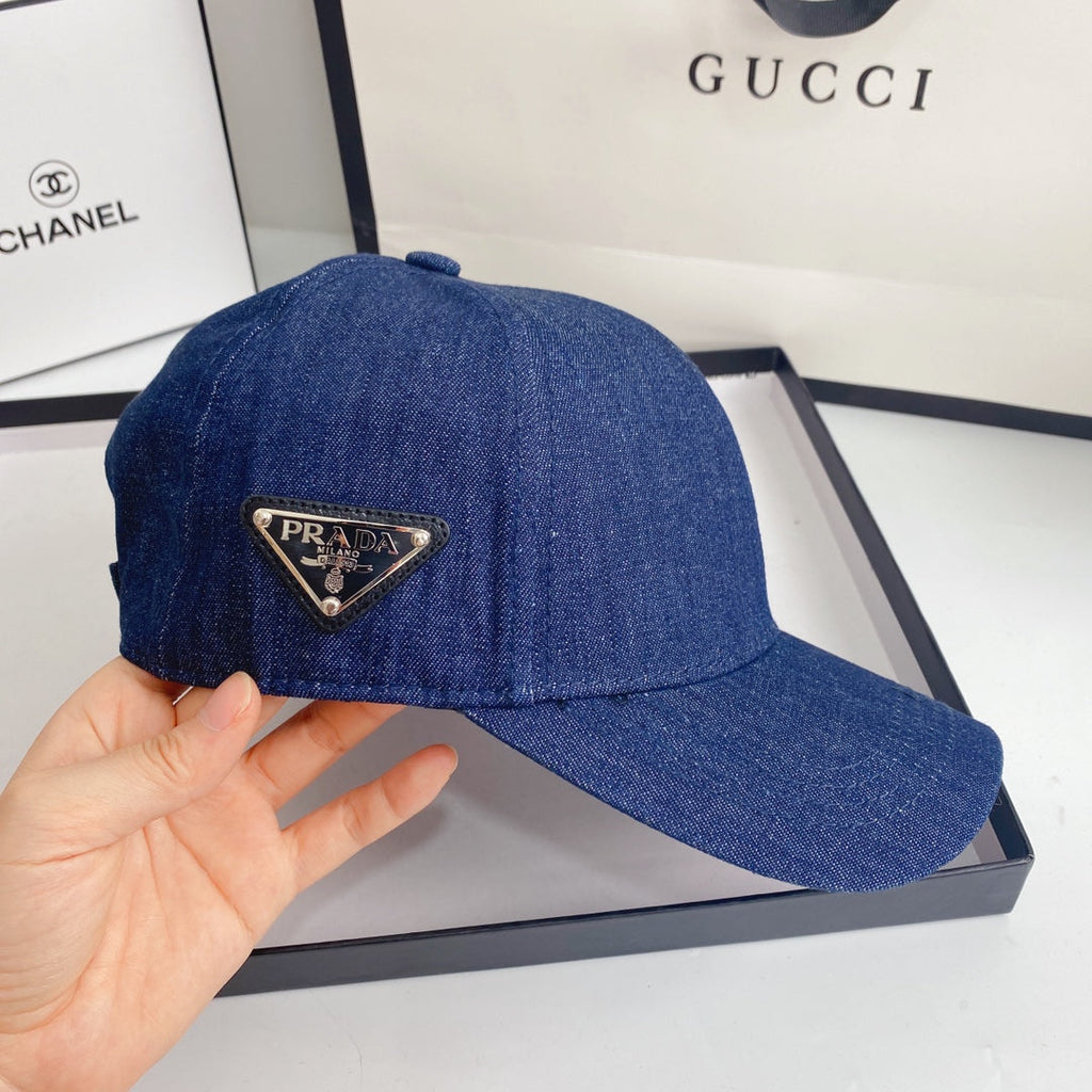 Prada Baseball Cap Dark Denim