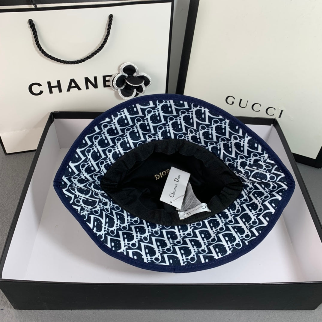 Christian Dior Embroidered Webbing Bucket Hat