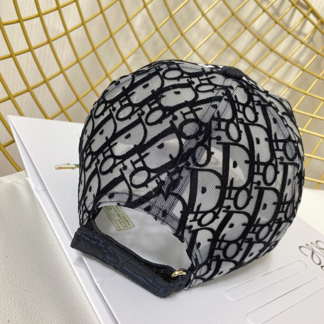Christian Dior Embroidered Mesh Baseball Cap