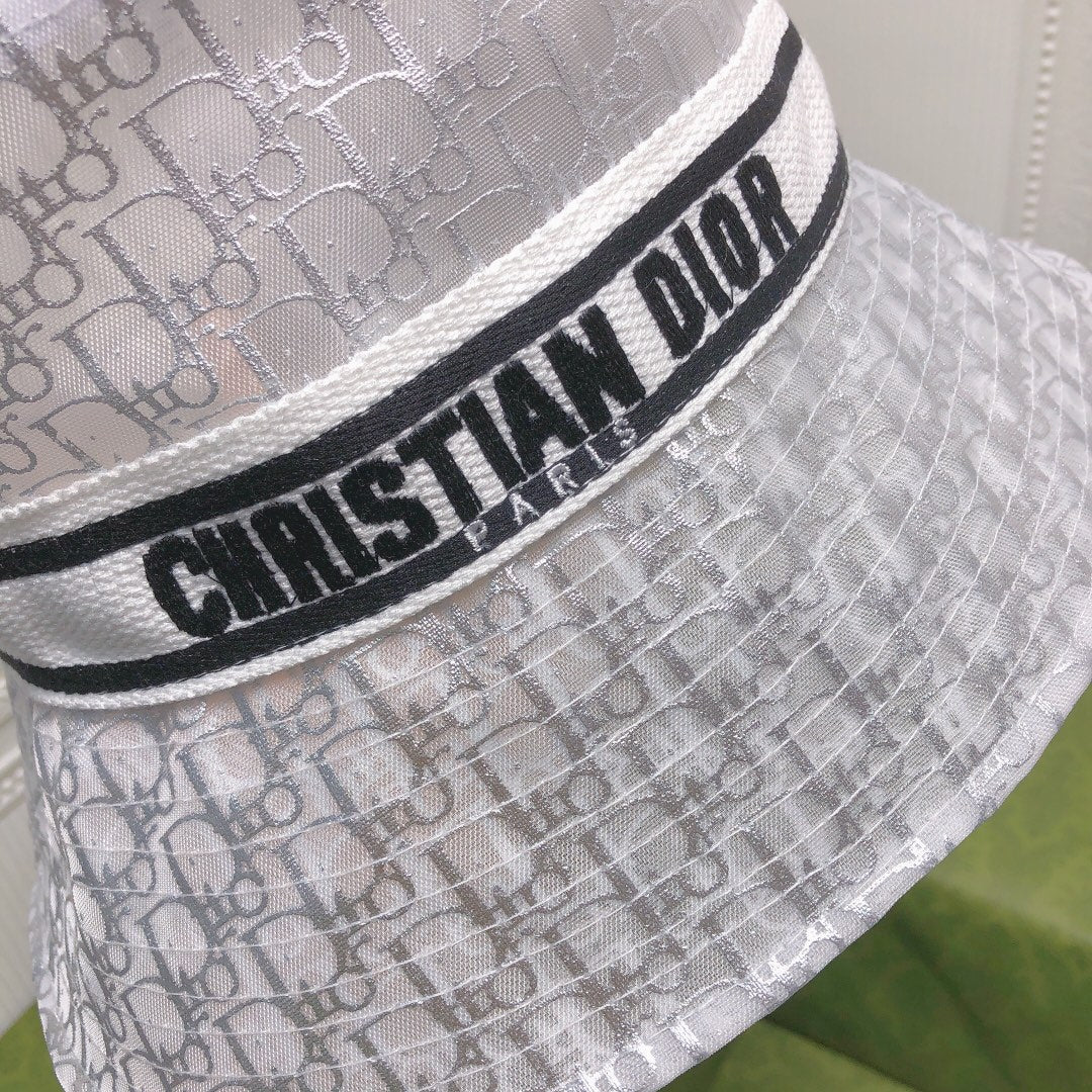 Dior Sheer Organza Logo Bucket Hat for Women & Men