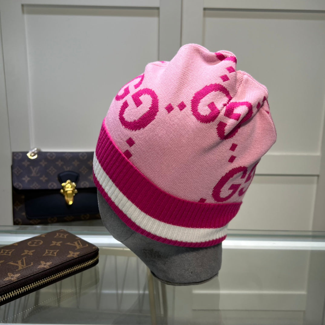 Gucci GG Jacquard Wool Knit Beanie | Luxury Designer Winter Hat
