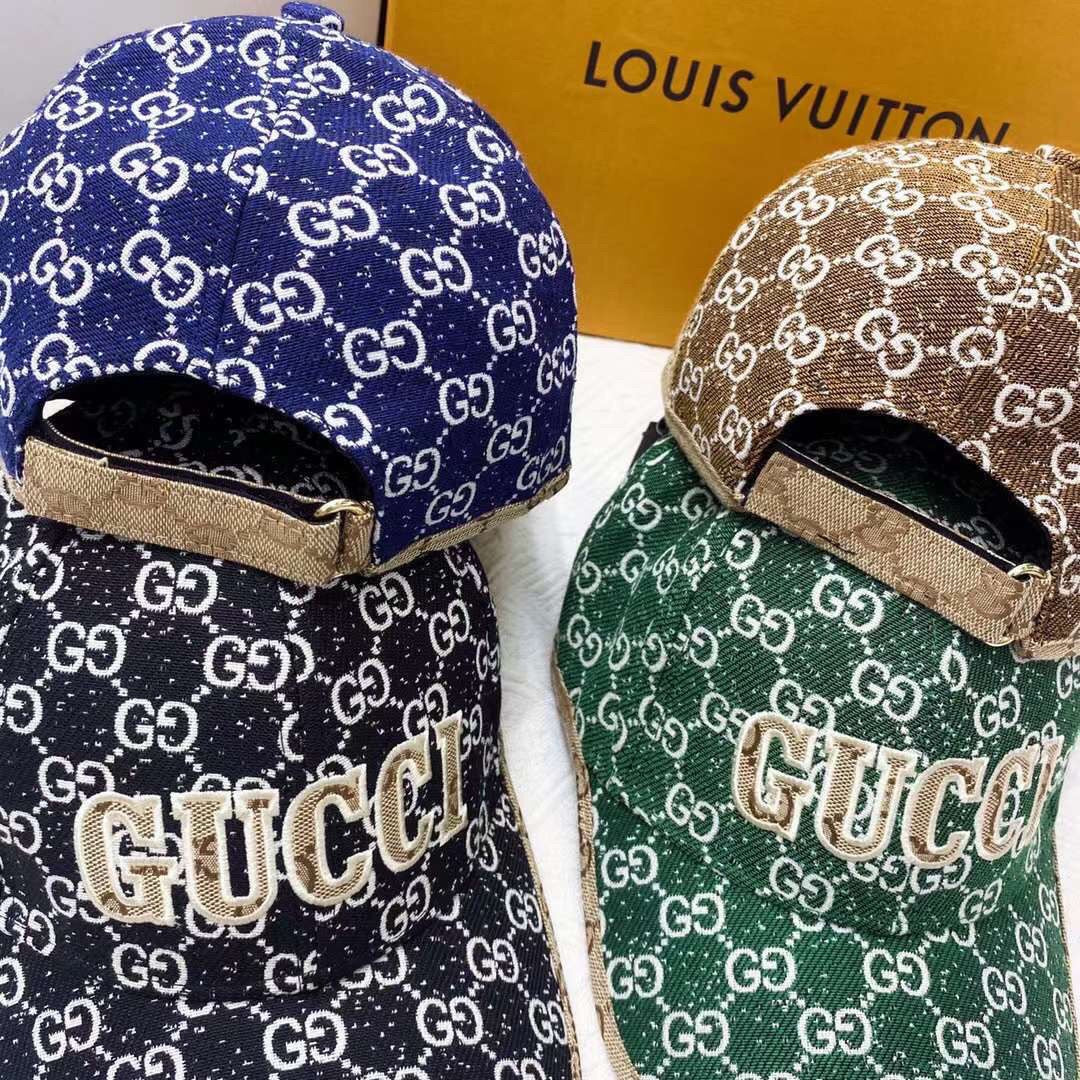 Gucci GG Jacquard Embroidered Baseball Cap
