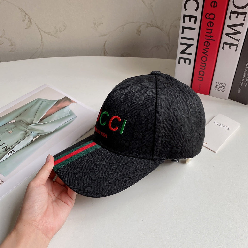 Luxury Gucci Embroidered Cotton Baseball Cap