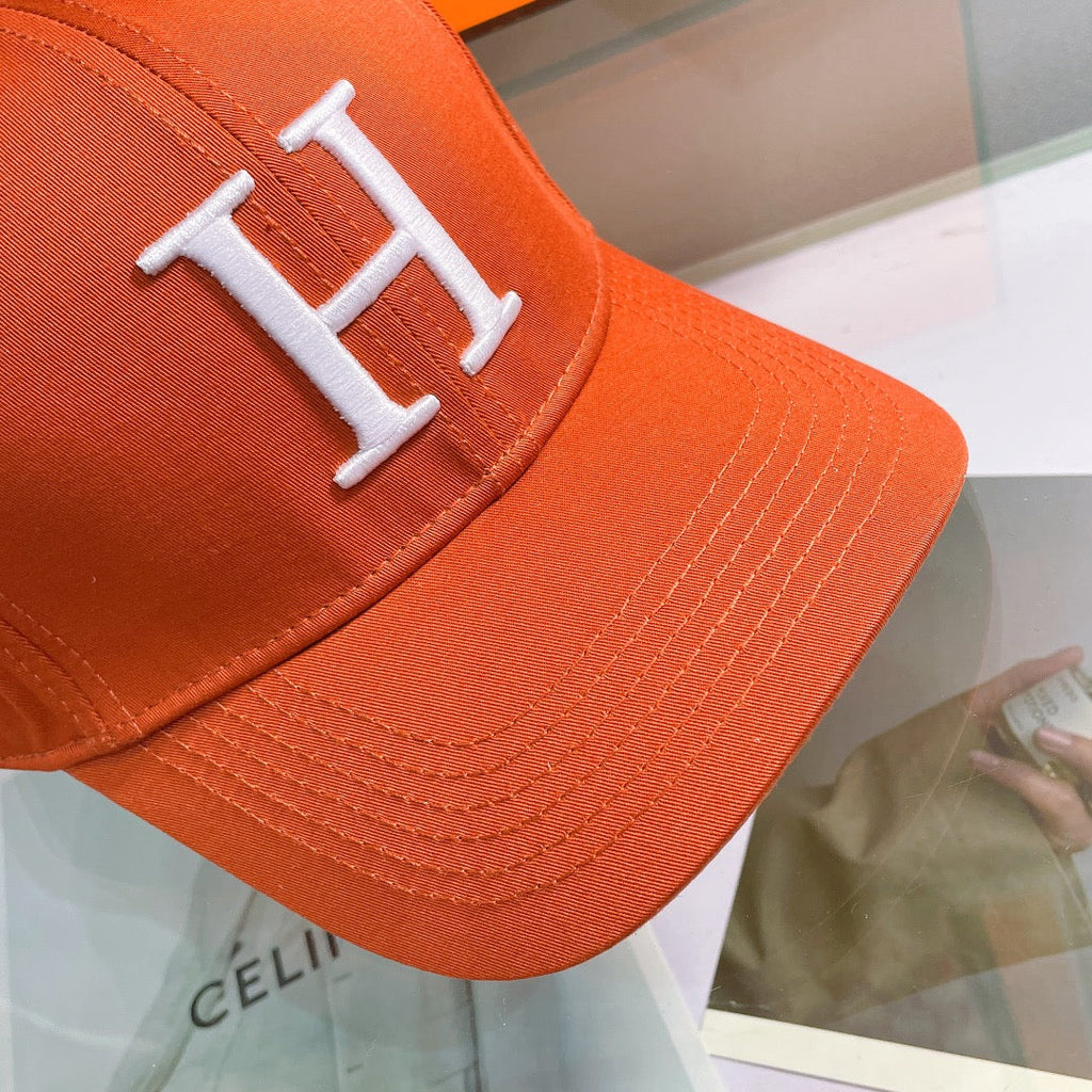 Hermès H Embroidered Cotton Baseball Cap