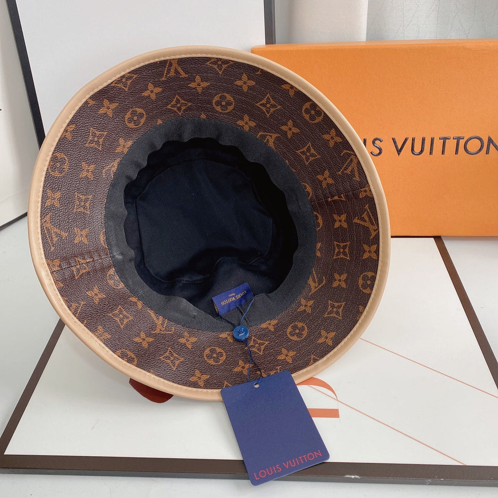 Louis Vuitton LV Monogram Denim & Leather Bucket Hat for Men & Women