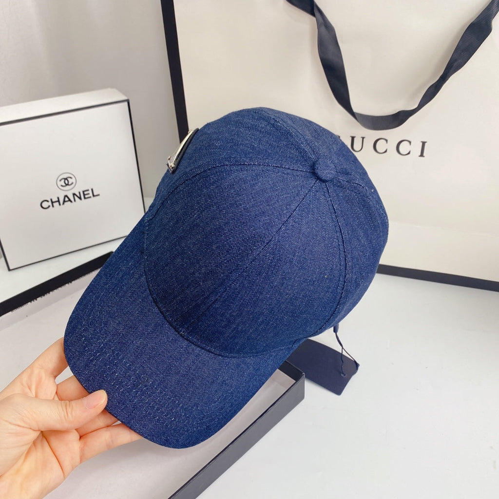 Prada Baseball Cap Dark Denim