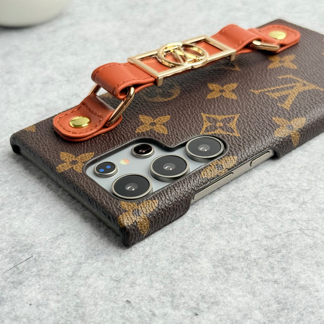 Luxury Louis Vuitton Samsung S26 Strap Case – Crossbody Wallet Cover