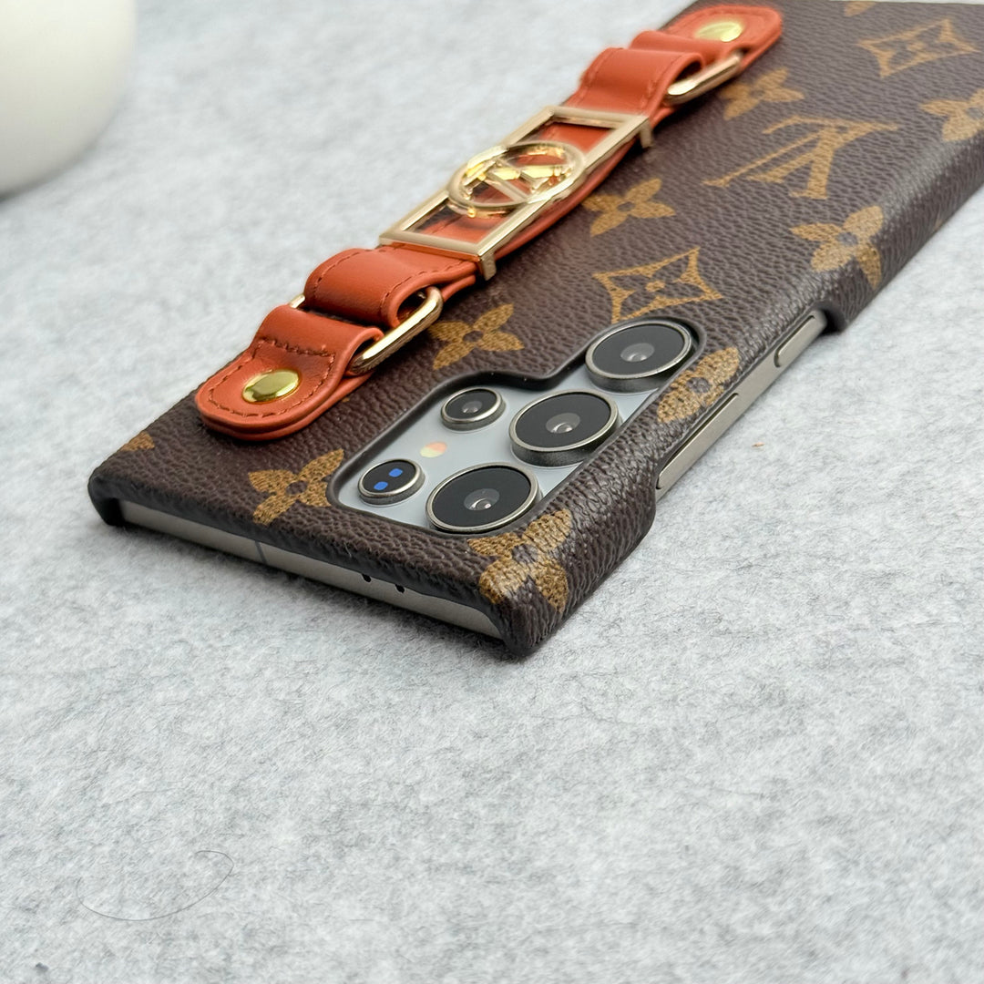 Luxury Louis Vuitton Samsung S26 Strap Case – Crossbody Wallet Cover