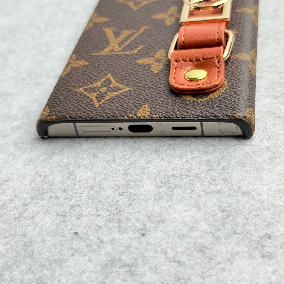 Luxury Louis Vuitton Samsung S26 Strap Case – Crossbody Wallet Cover