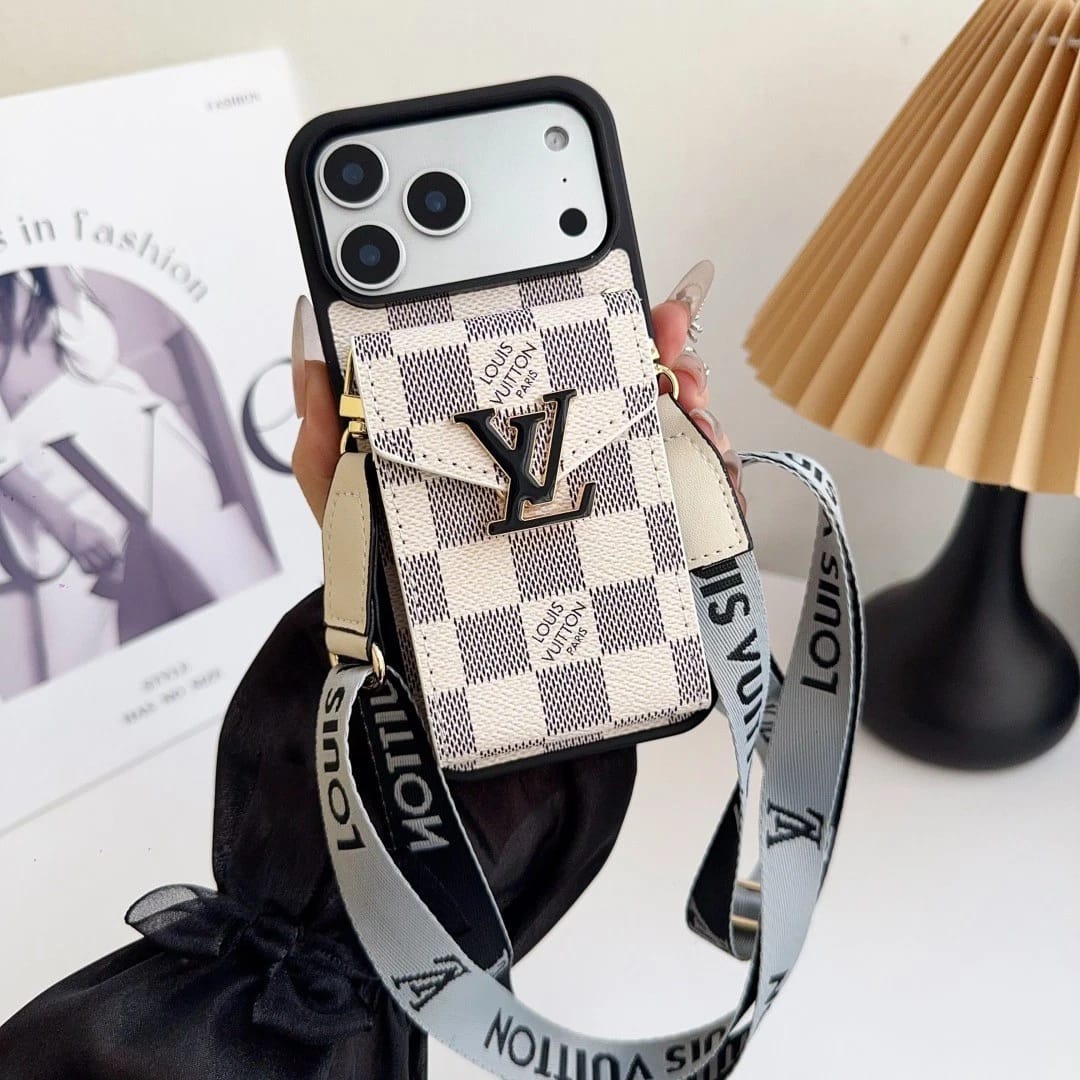 Louis Vuitton iPhone 18 Pro Wallet Card Holder Case – Luxury Designer Cover