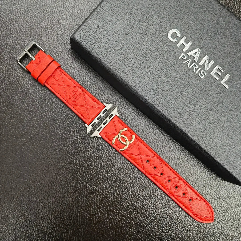 Luxury Chanel Apple Watch Band – Leather Strap Chanel for Apple Watch Ultra