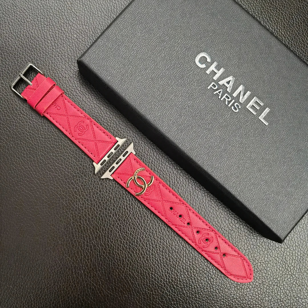 Luxury Chanel Apple Watch Band – Leather Strap Chanel for Apple Watch Ultra