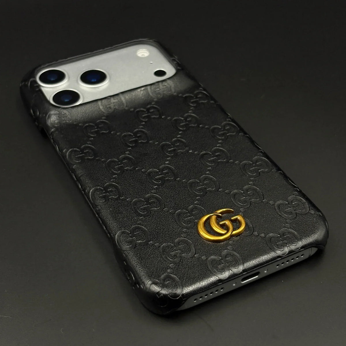 Luxury Gucci iPhone 18 Pro Case | GG Monogram Leather