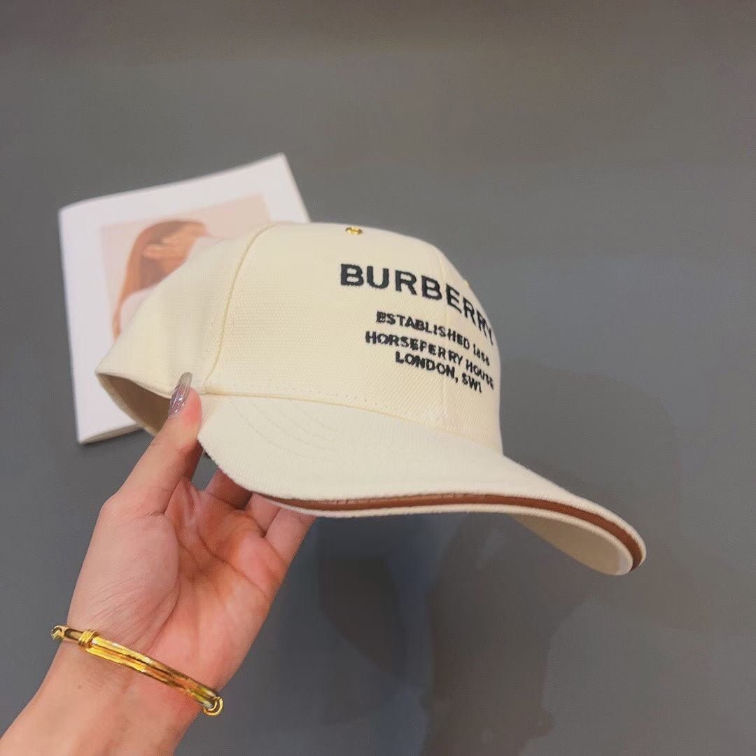 Burberry Embroidered Canvas Baseball Cap | Luxury Designer Hat - Serene