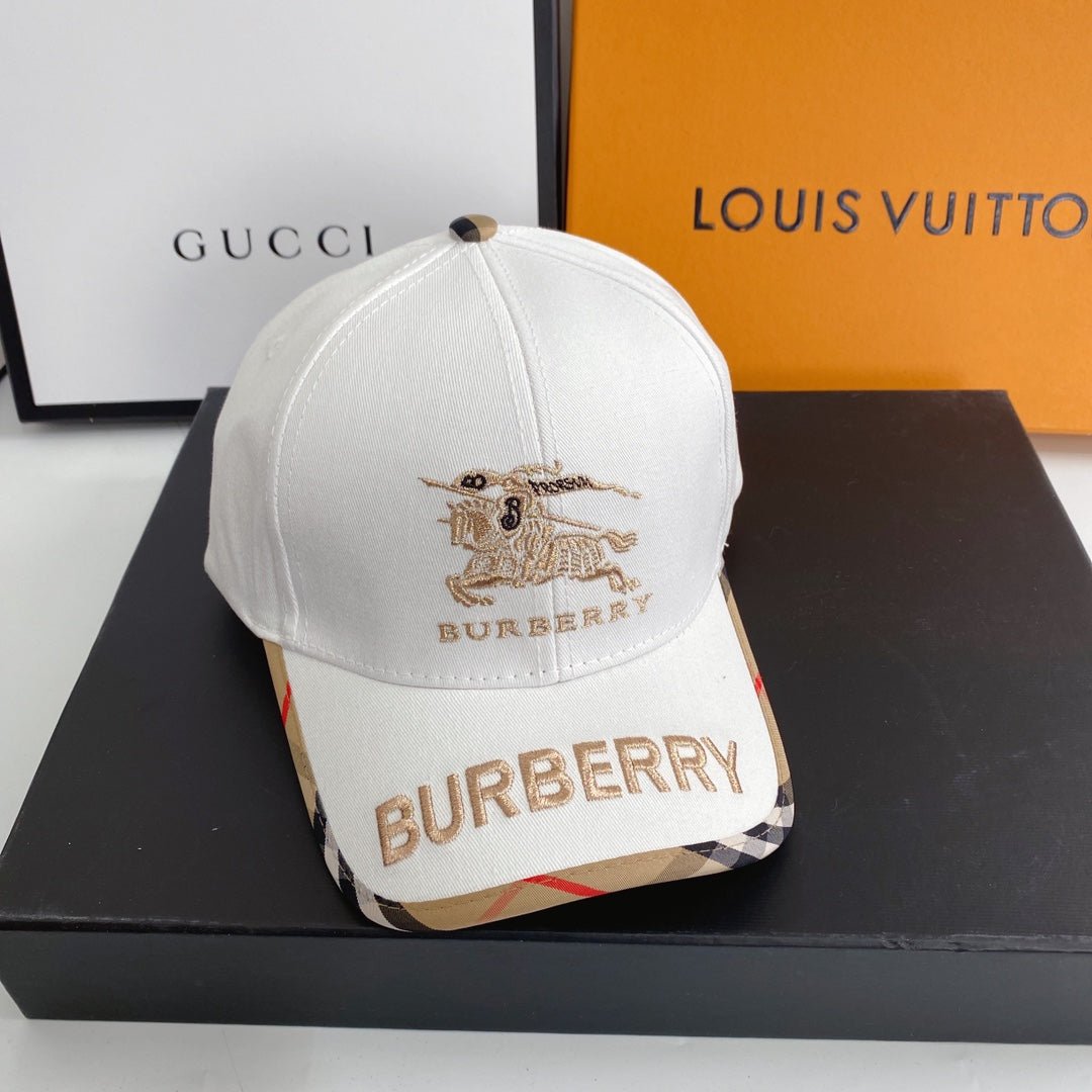 Burberry Vintage Check Embroidered Baseball Cap - Serene
