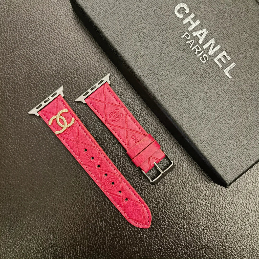 Luxury Chanel Apple Watch Band – Leather Strap Chanel for Apple Watch Ultra