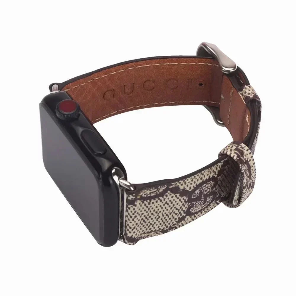 Luxury Gucci GG Apple Watch Band – Leather Strap for Apple Watch Ultra