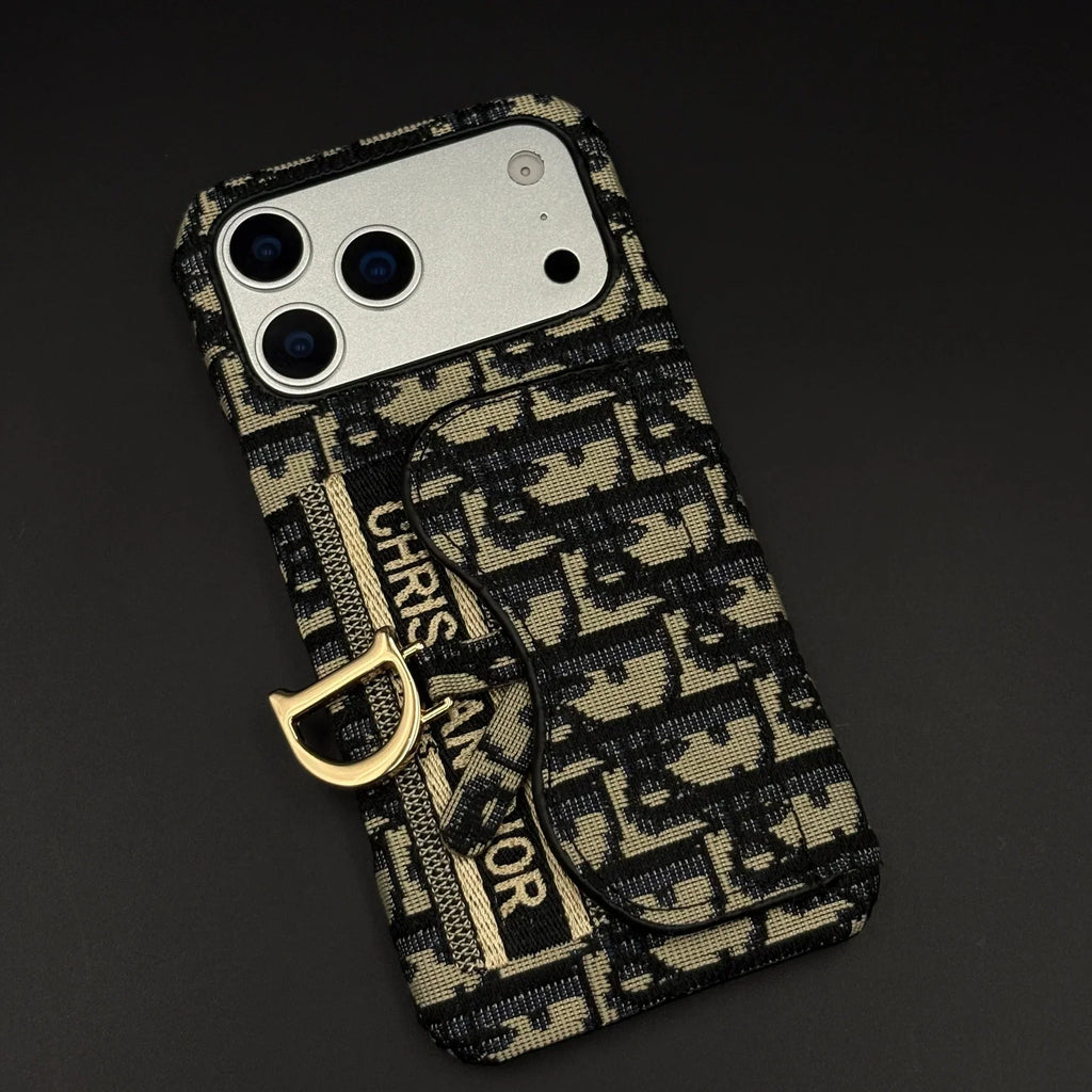 Oblique Dior iPhone 17 Pro Max Case with Card Holder – Luxury Dior Phone Case