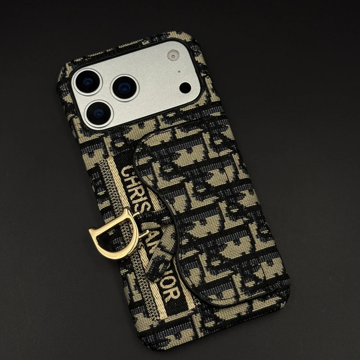 Oblique Dior iPhone 17 Pro Max Case with Card Holder – Luxury Dior Phone Case