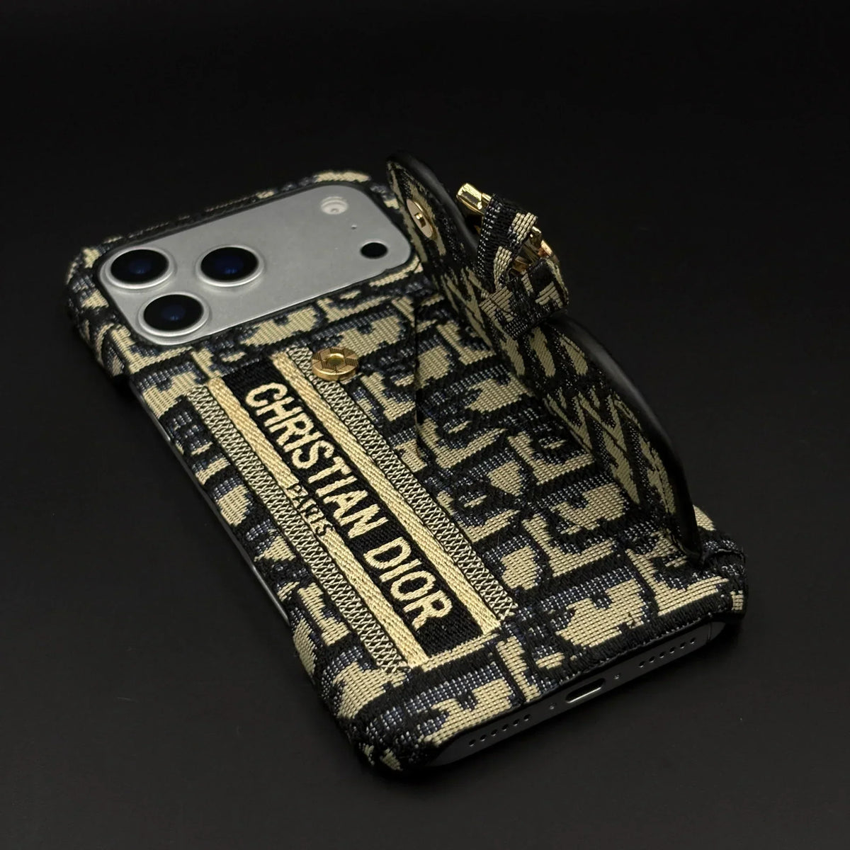 Oblique Dior iPhone 17 Pro Max Case with Card Holder – Luxury Dior Phone Case