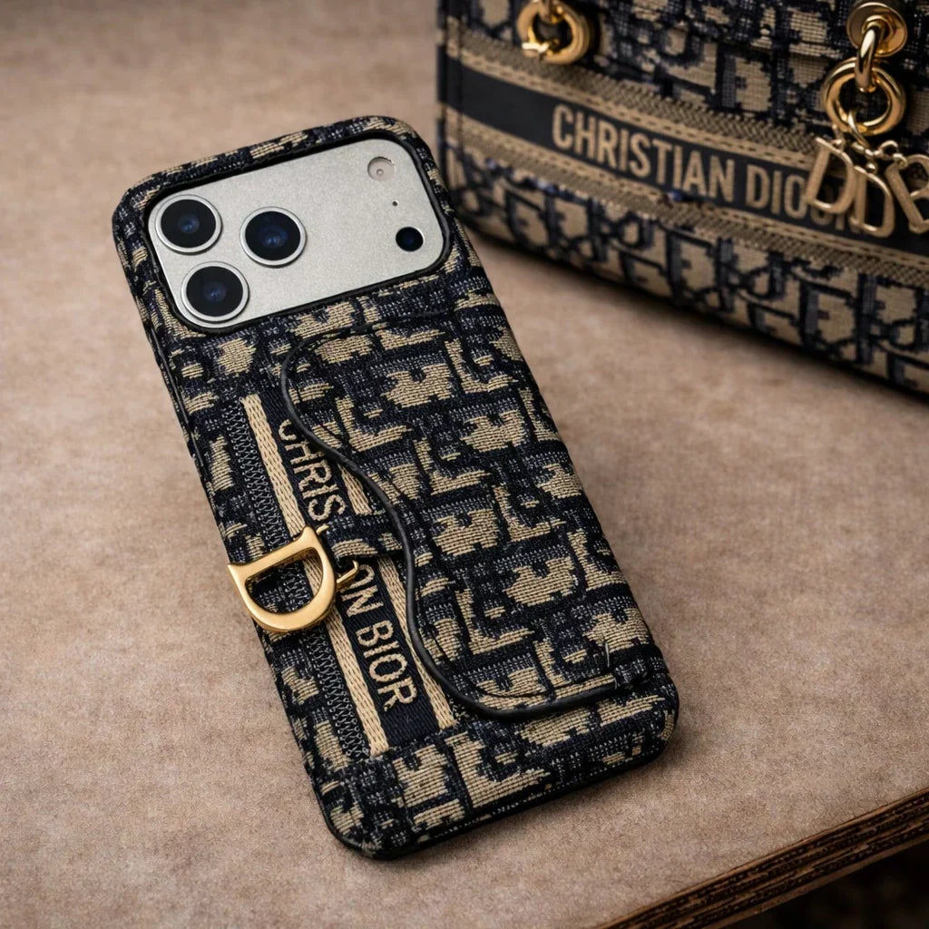 Oblique Dior iPhone 17 Pro Max Case with Card Holder – Luxury Dior Phone Case