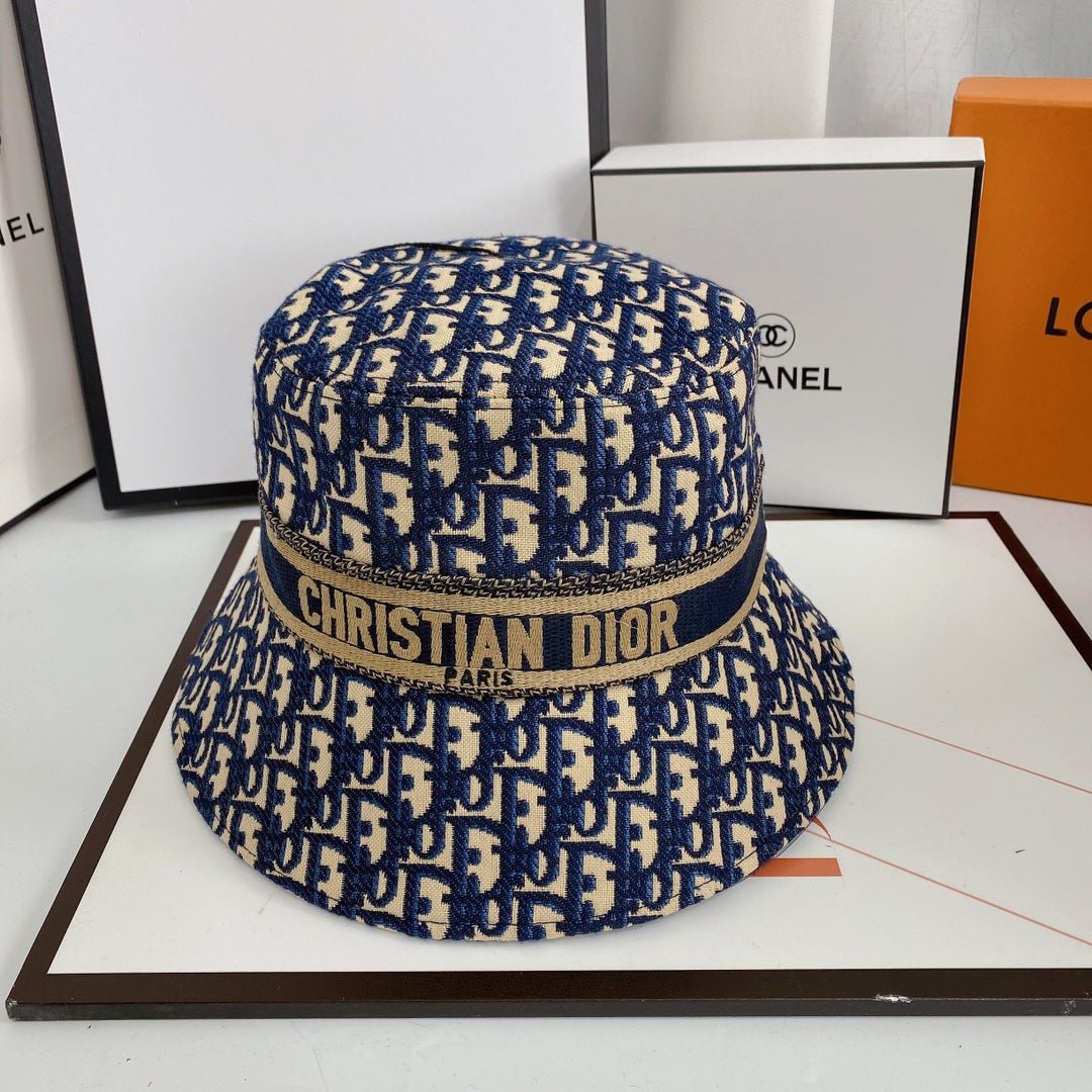 Dior Oblique Logo Jacquard Bucket Hat for Men & Women - Serene