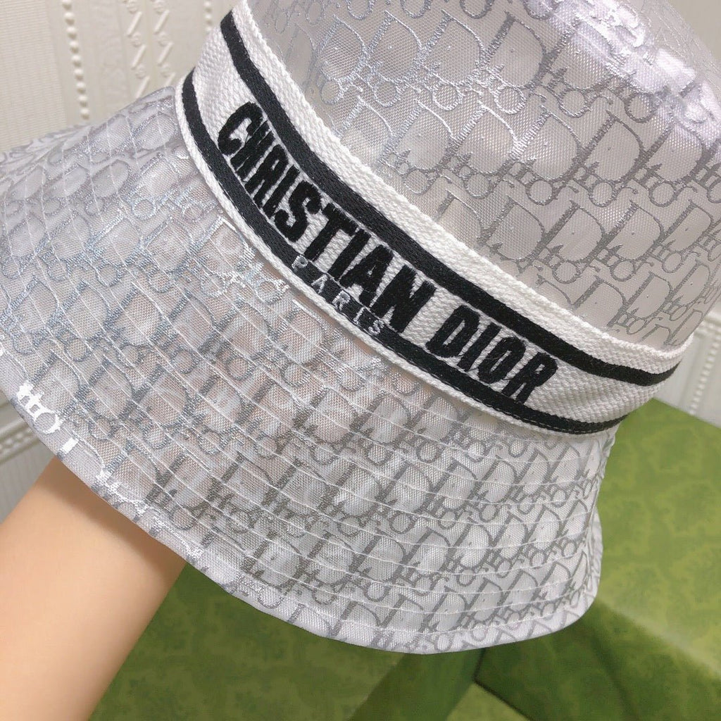 Dior Sheer Organza Logo Bucket Hat for Women & Men - Serene