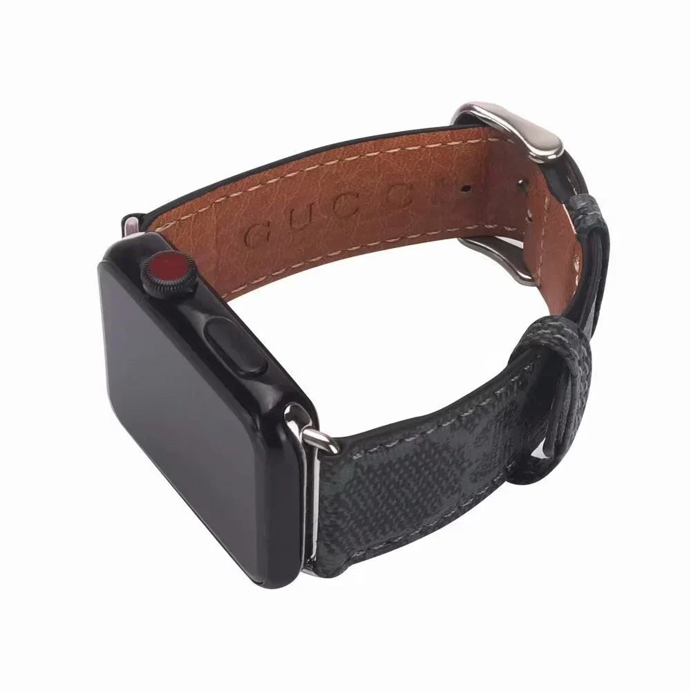 Luxury Gucci GG Apple Watch Band – Leather Strap for Apple Watch Ultra