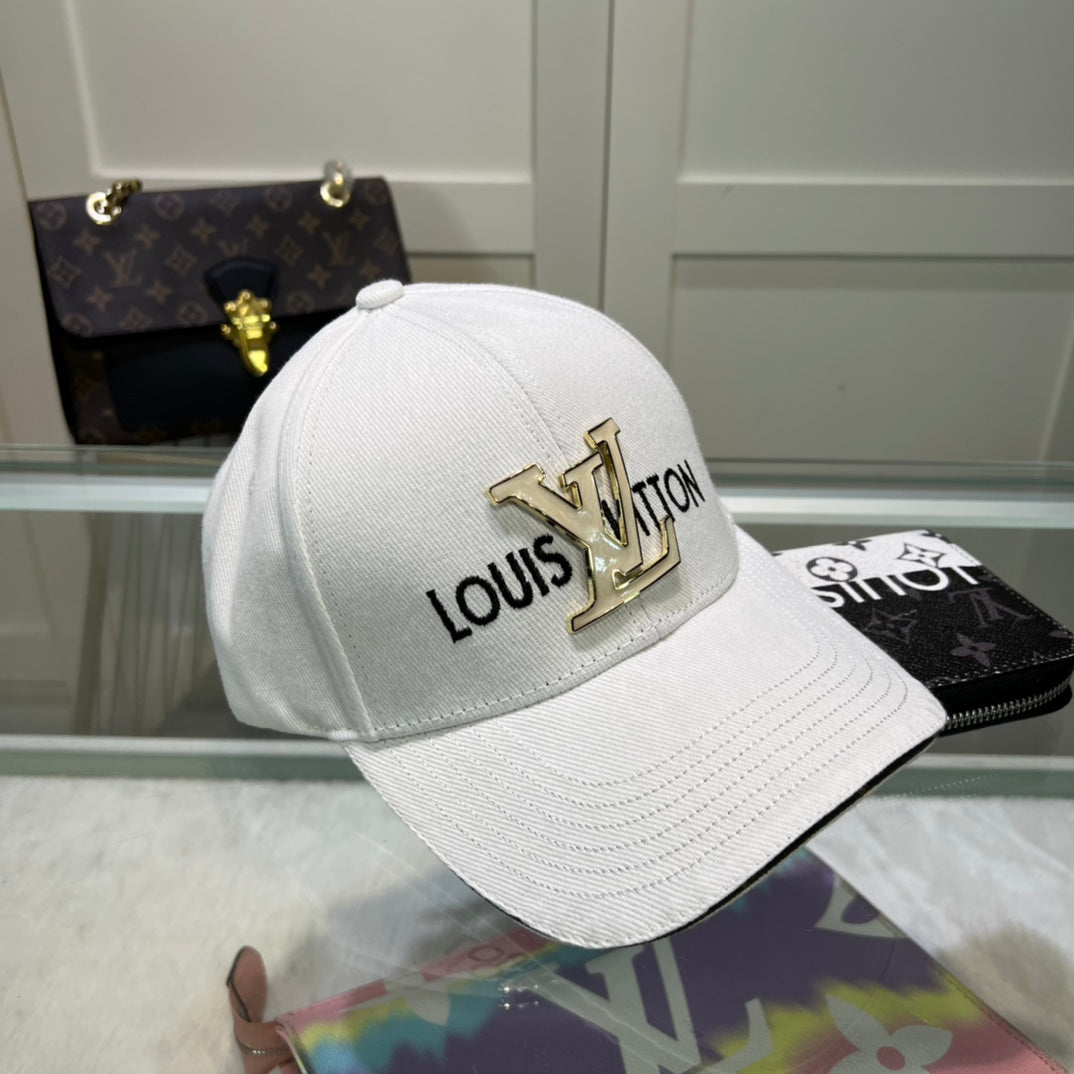 Luxury Louis Vuitton Baseball Cap for Men & Women Metal Logo