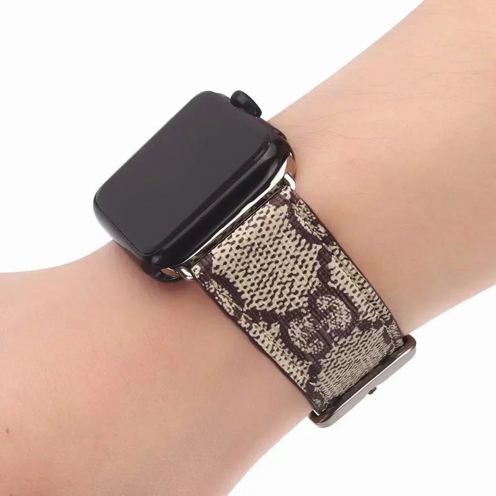 Luxury Gucci GG Apple Watch Band – Leather Strap for Apple Watch Ultra