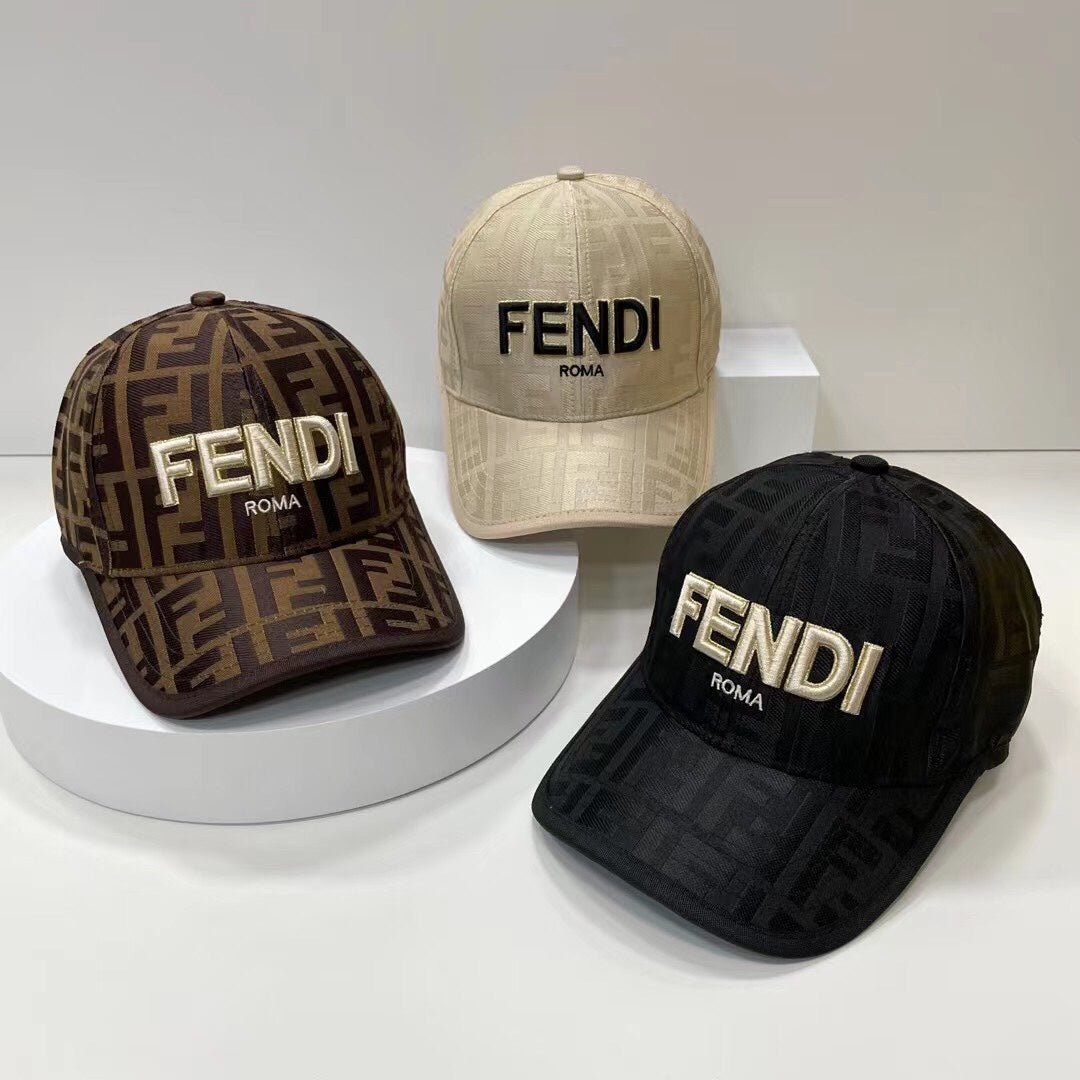 Fendi FF Monogram Baseball Cap | Luxury Designer Canvas Hat - Serene