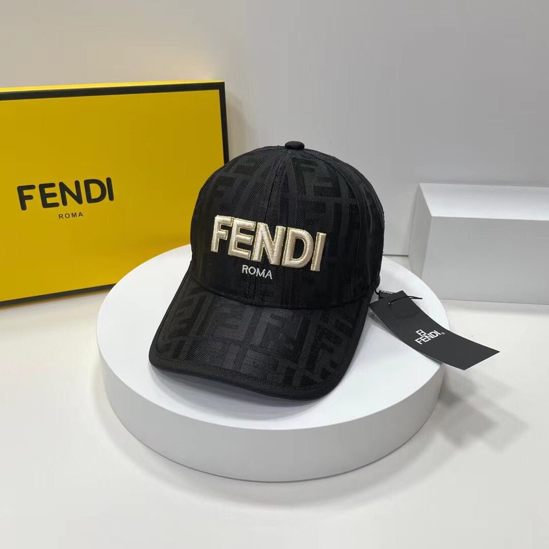Fendi FF Monogram Baseball Cap | Luxury Designer Canvas Hat - Serene