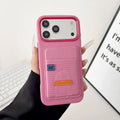 Pink Hermès iPhone 17 Pro Max Case with Card Slot – Luxury Leather Hermes Phone Case