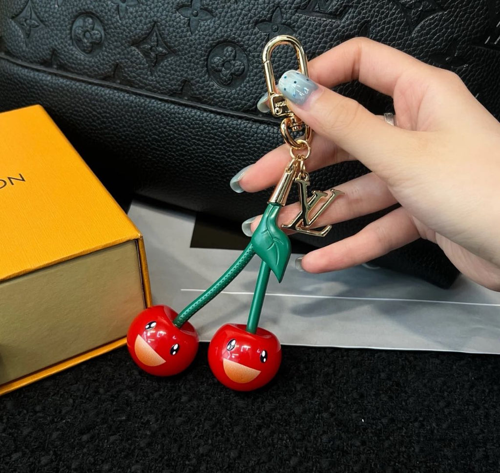 Louis Vuitton Cherry Monogram Bag Charm Keychain