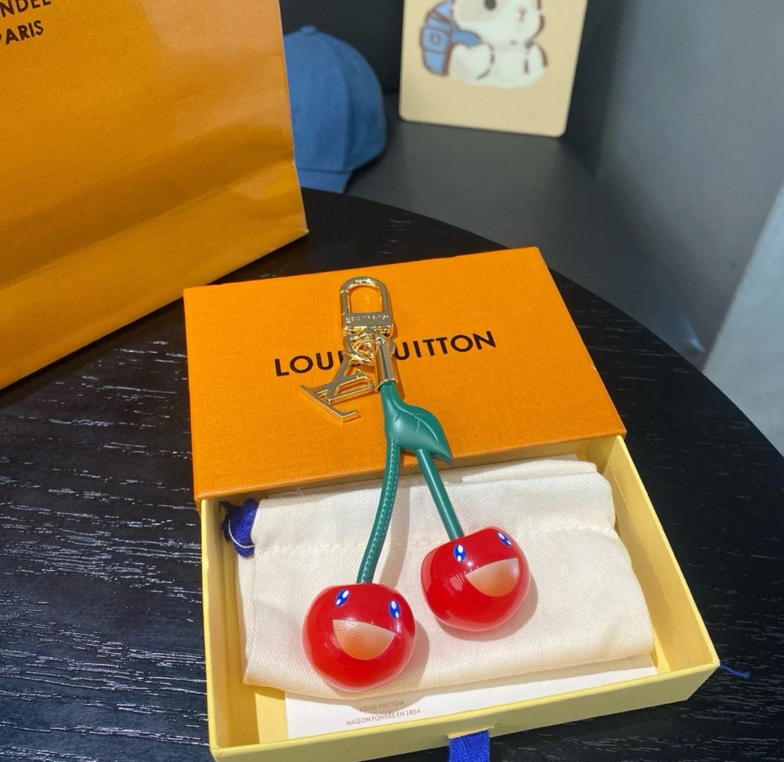 Louis Vuitton Cherry Monogram Bag Charm Keychain