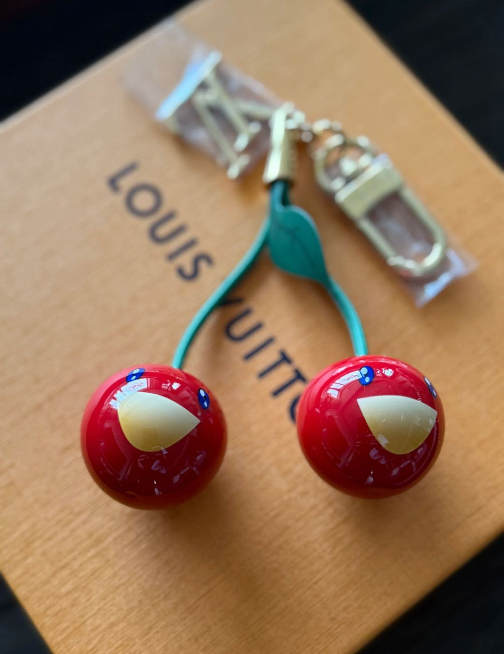 Louis Vuitton Cherry Monogram Bag Charm Keychain