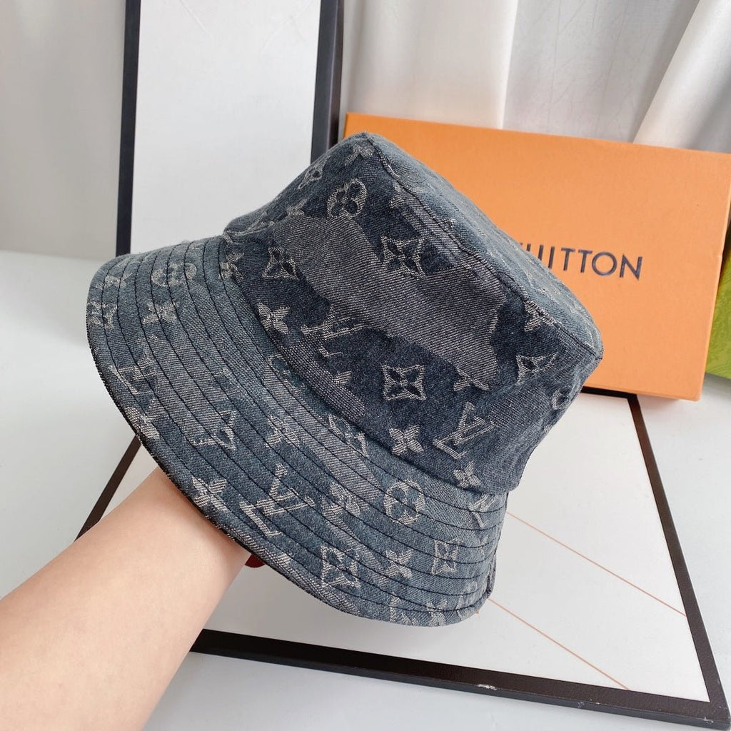 Louis Vuitton LV Monogram Jacquard Denim Bucket Hat for Men & Women - Serene