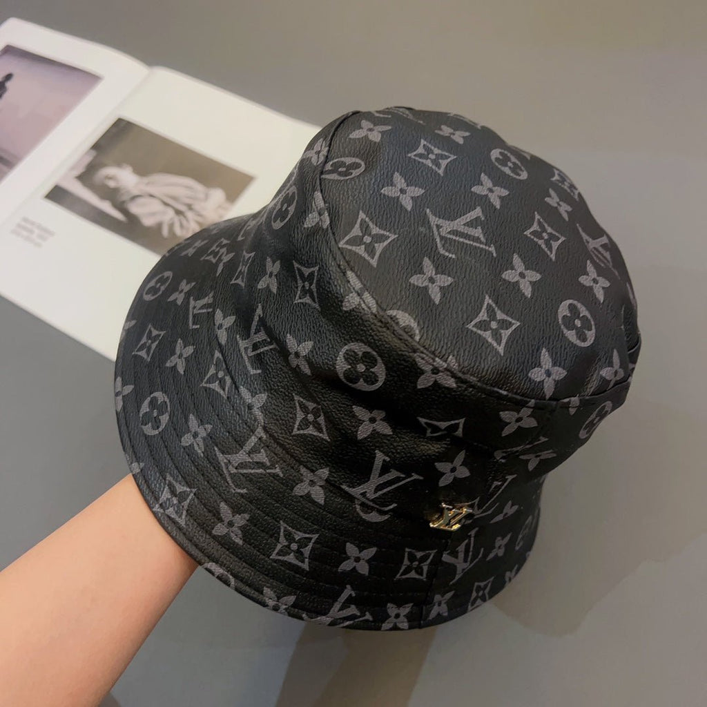 Louis Vuitton Monogram Leather Bucket Hat | Luxury Designer LV Hat - Serene