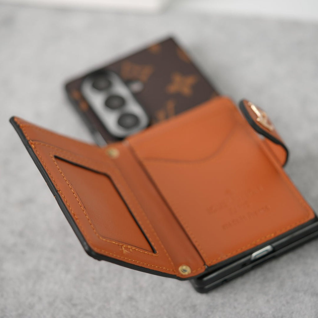 Louis Vuitton Monogram Samsung Galaxy Z Fold 7 Case with Card Holder & Crossbody Strap - Serene