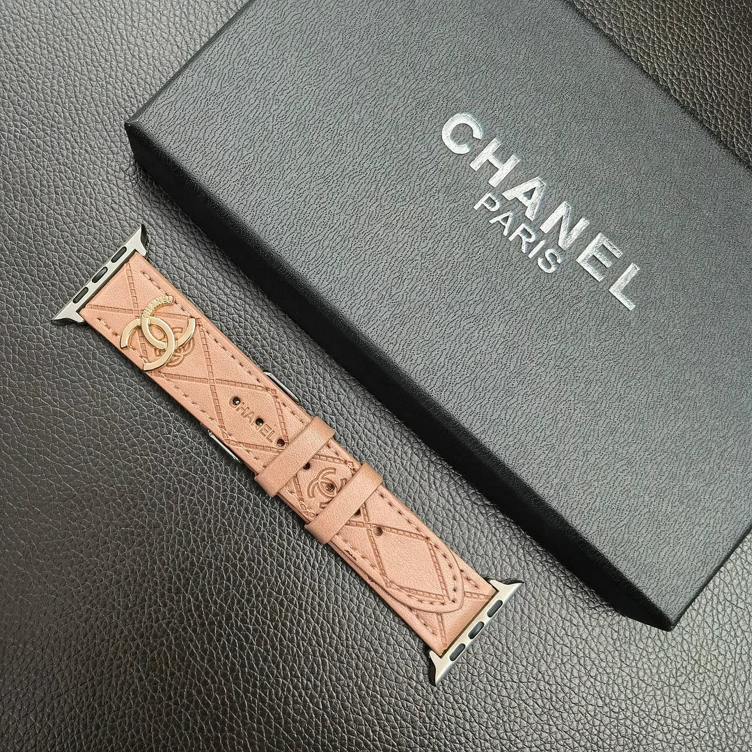 Luxury Chanel Apple Watch Band – Leather Strap Chanel for Apple Watch Ultra - Serene