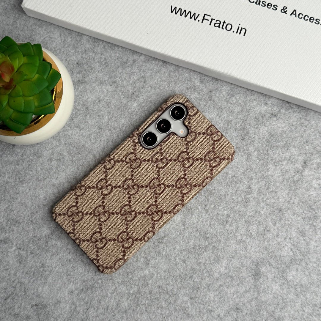 Luxury Gucci GG Samsung S26 Ultra Case – Designer PU Leather Cover - Serene