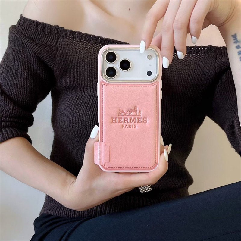 Luxury Hermes iPhone 17 Pro Max Case - Leather Hermes iPhone Case - Serene