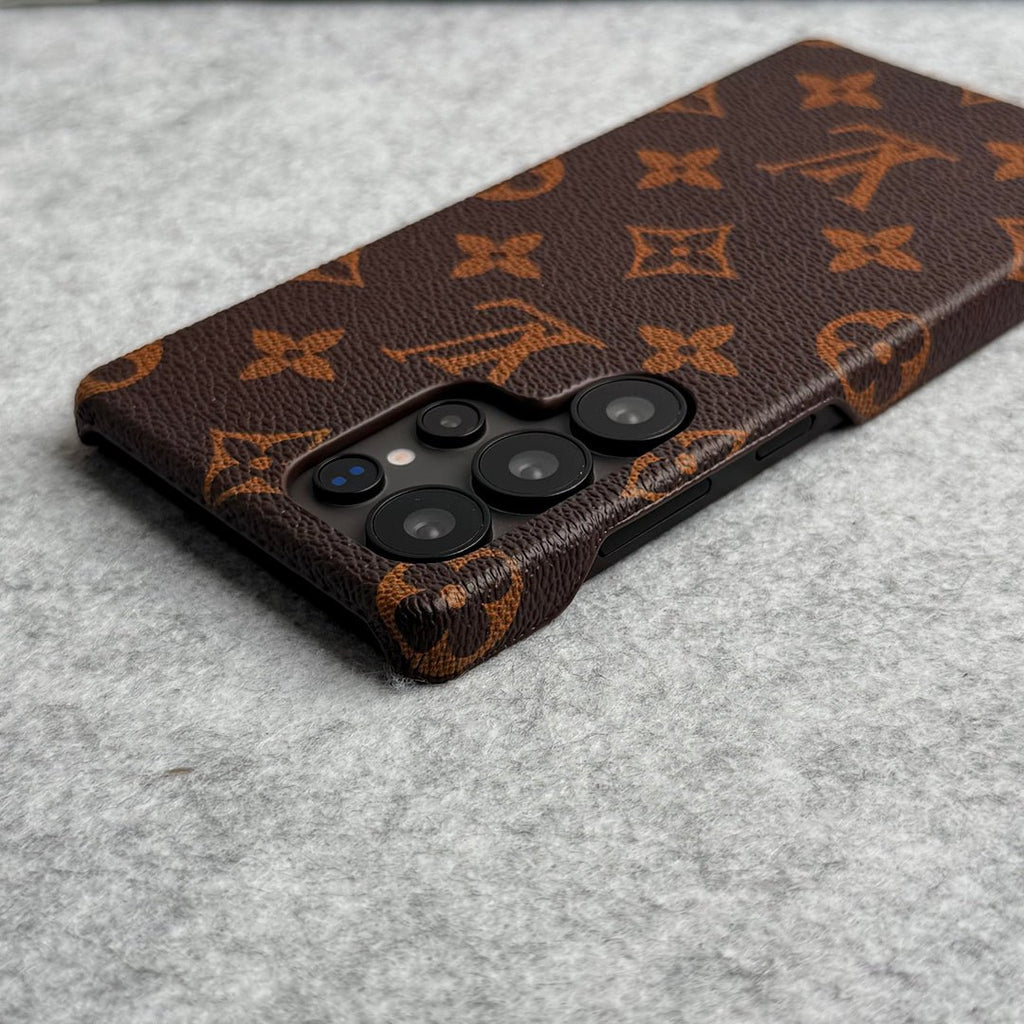 Luxury Louis Vuitton Samsung S26 Ultra Case – Monogram PU Leather Cover - Serene