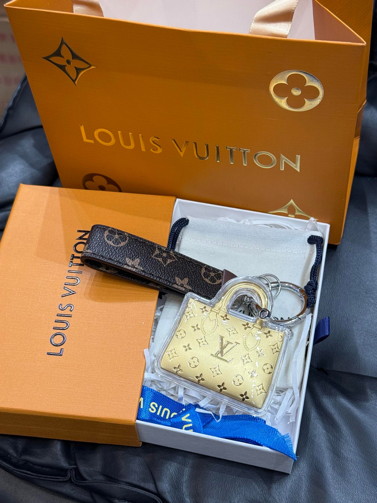 Louis Vuitton Gold Mini Bag Keychain