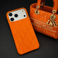 Oblique Dior iPhone 17 Pro Max Case – Orange Luxury Dior iPhone Case
