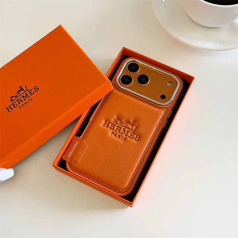 Luxury Hermes iPhone 17 Pro Max Case - Leather Hermes iPhone Case