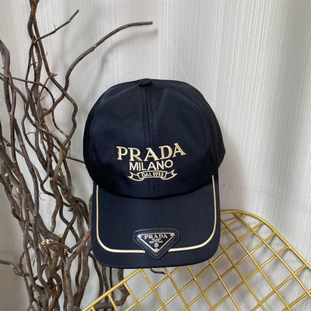 Prada Embroidered Logo Baseball Cap