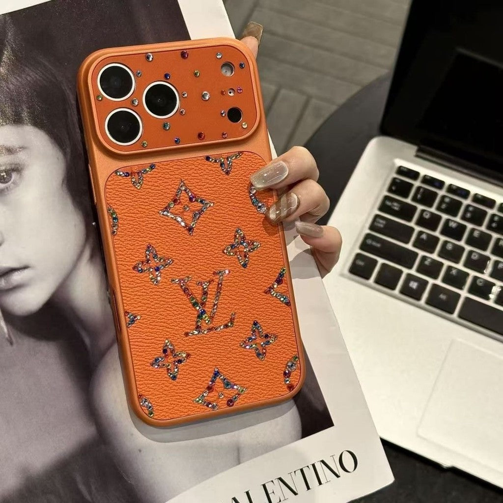Louis Vuitton Rhinestone iPhone 18 Pro Case – Glitter Crystal Luxury Cover