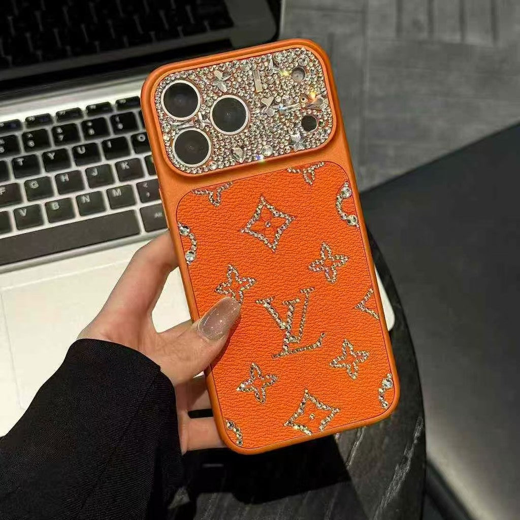 Louis Vuitton Rhinestone iPhone 18 Pro Case – Glitter Crystal Luxury Cover